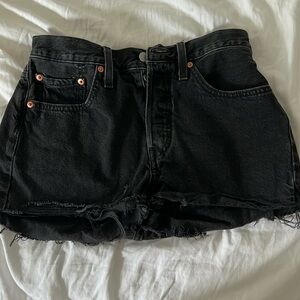 Levis 501 original fit high rise women’s shorts